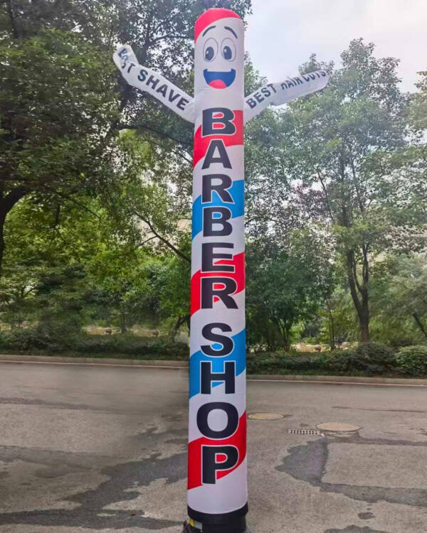 20ft Barber Shop Air Dancer Inflatable – Wacky Waving Tube Man for Outdoor Advertising - Image 2