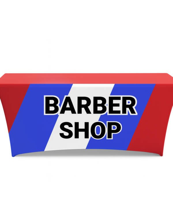 6ft Barber Shop Promotion Tablecloth Cover – Eye-Catching Branding for Events, Trade Shows & Outdoor Marketing - Image 2