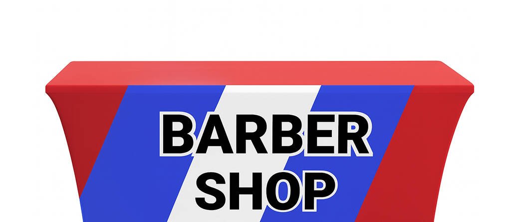 6ft Barber Shop Promotion Tablecloth Cover