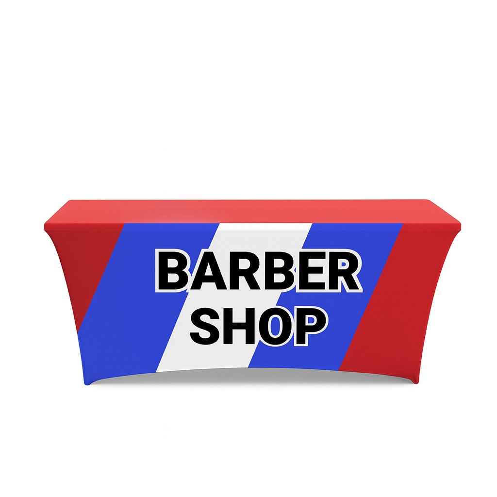 6ft Barber Shop Promotion Tablecloth Cover