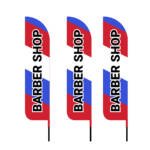 Barber Shop 12ft Feather Flags (Pack of 3)