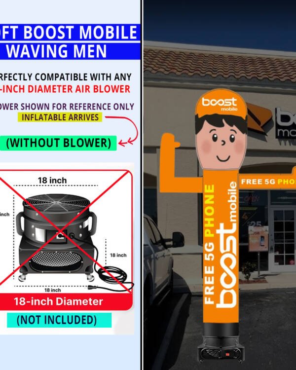 10ft Boost Mobile FREE 5G Phone Waving Man