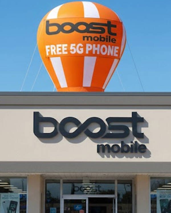 22ft Boost Mobile Giant Inflatable Roof Top Balloon | BUY OR RENT | Custom Logo & Banner Options