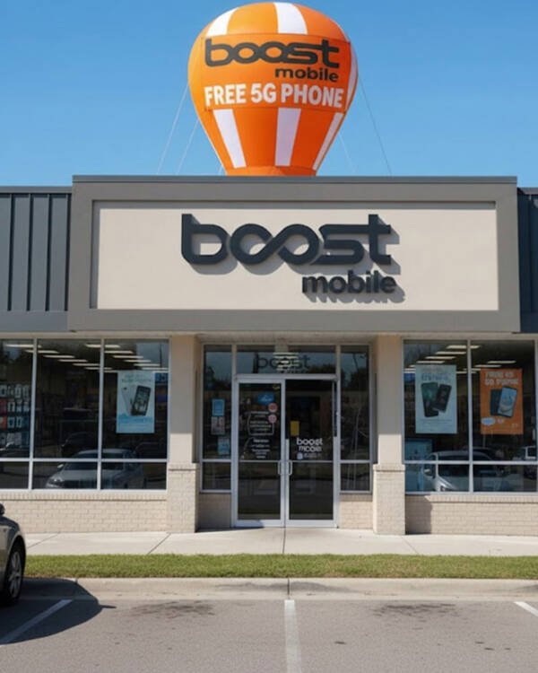 22ft Boost Mobile Giant Inflatable Roof Top Balloon | BUY OR RENT | Custom Logo & Banner Options