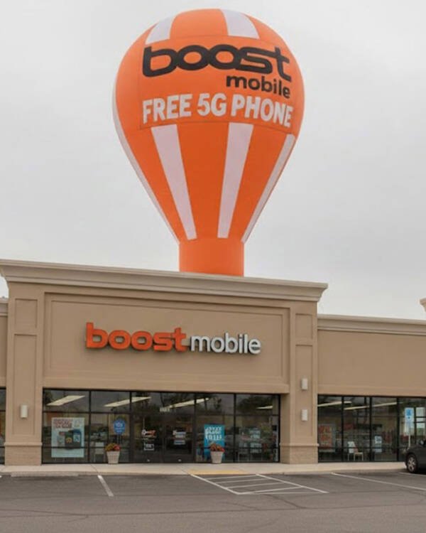 22ft Boost Mobile Giant Inflatable Roof Top Balloon | BUY OR RENT | Custom Logo & Banner Options