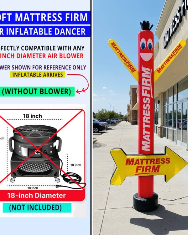 20ft Mattress Firm Air Dancer Inflatable with Arrow (Blower Sold Separately) - Image 4