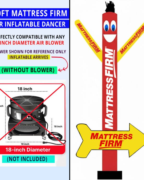 20ft Mattress Firm Air Dancer Inflatable with Arrow (Blower Sold Separately) - Image 3
