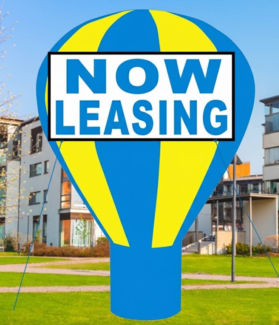 22FT Now Leasing Giant Rooftop Advertising Inflatable Balloon (Buy or Rent)