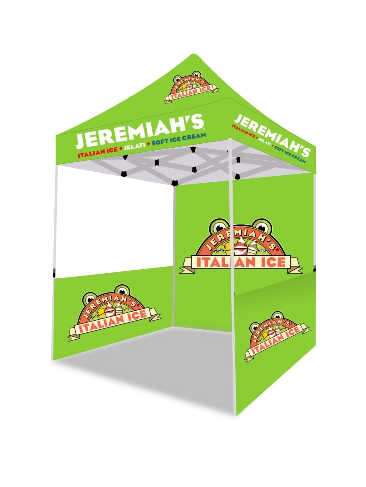 5×5 Jeremiahs Italian Ice Custom Tent – Side