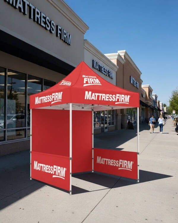 10x10 Mattress Firm Advertising Canopy Tent for Outdoor Promotion