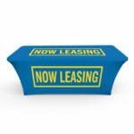 6FT Now Leasing Fitted Table Cover | Professional Property Leasing Display USA