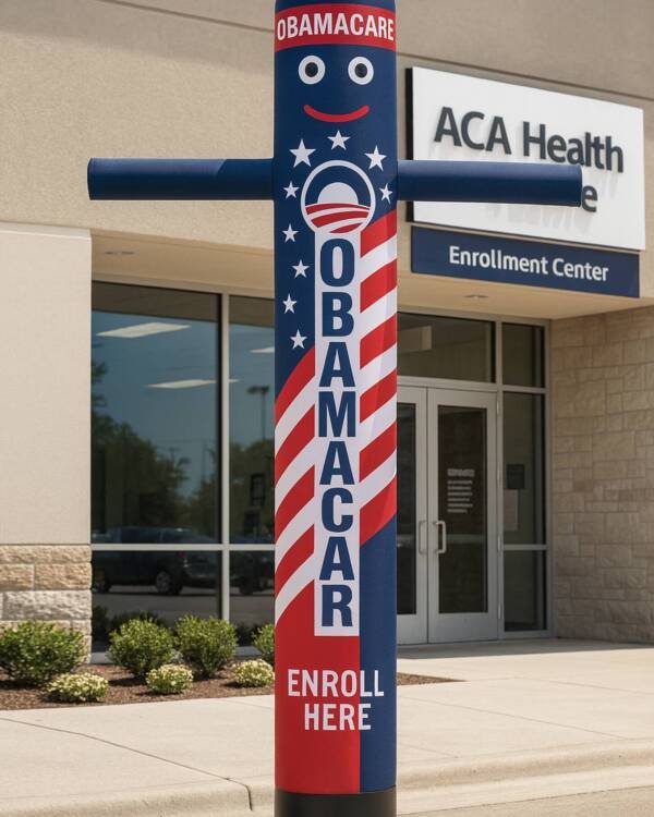 10ft Obamacare Inflatable Air Dancer Tube Man – Inflatable Dancing Tube Guy for ACA Enrollment & Outdoor Advertising (Blower Sold Separately) - Image 4