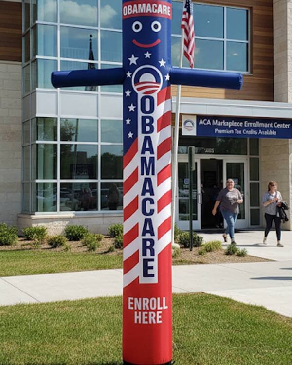 10ft Obamacare Inflatable Air Dancer Tube Man – Inflatable Dancing Tube Guy for ACA Enrollment & Outdoor Advertising (Blower Sold Separately) - Image 3