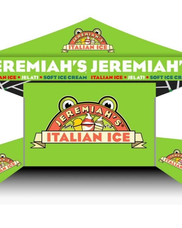 10x10 Jeremiah’s Italian Ice Custom Tent