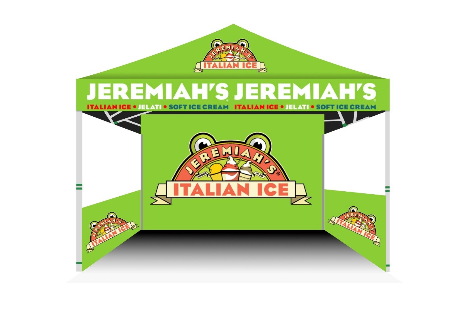 10x10 Jeremiah’s Italian Ice Custom Tent