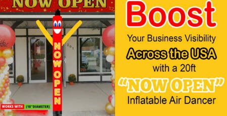 Now Open inflatable tube man