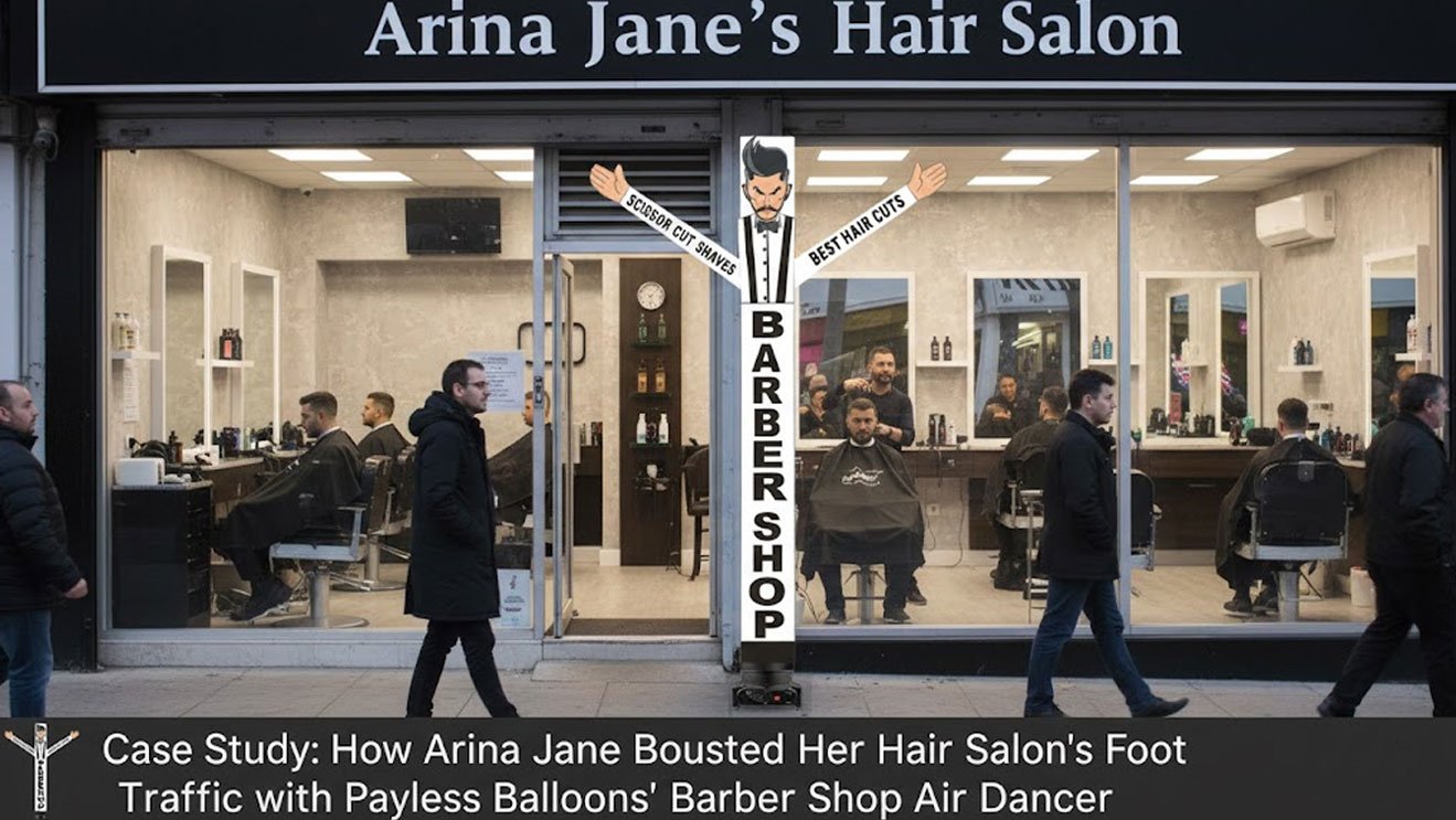 How Arina Boosted Salon Foot Traffic with Barber Shop Air Dancer
