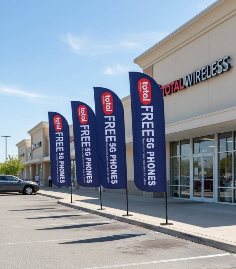 12ft feather flags total wireless