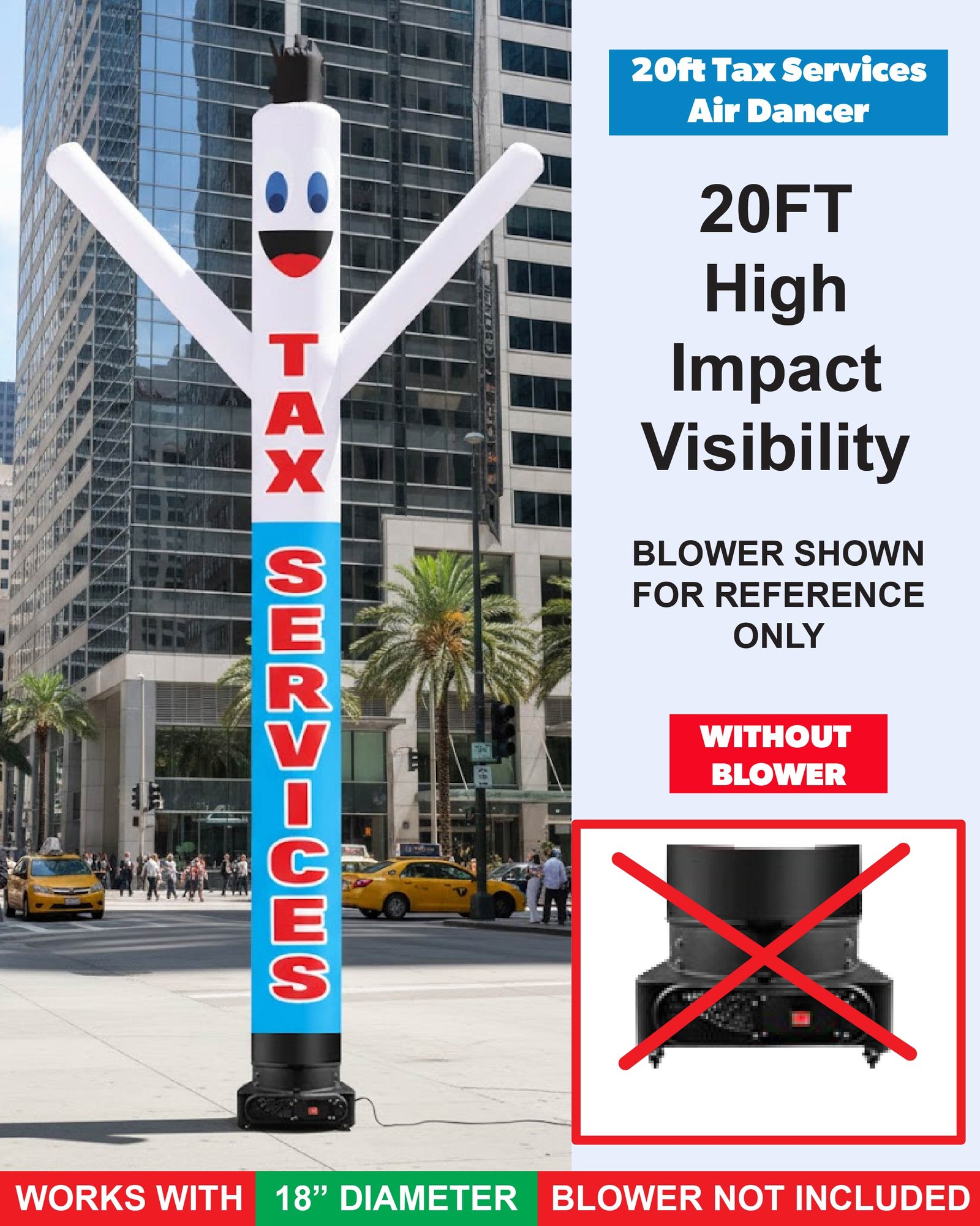 18FT Tax Services Air Dancer