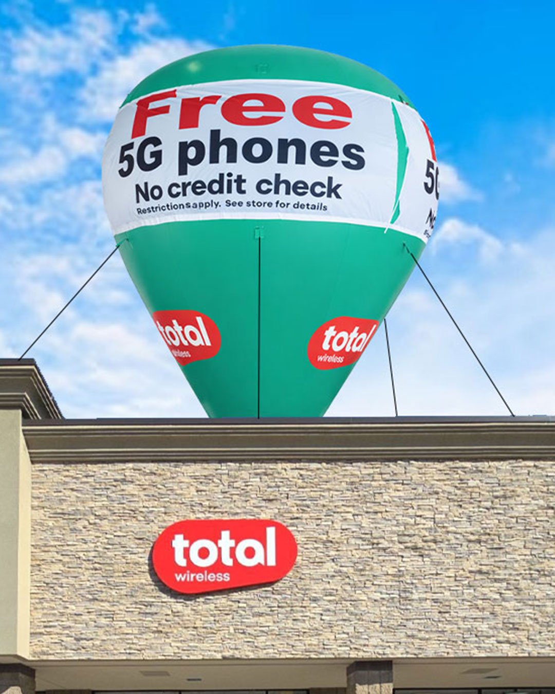 22ft Total Wireless rooftop balloon