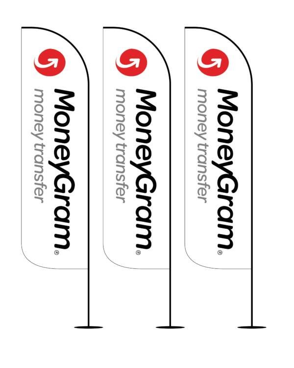 12FT MoneyGram Feather Flags Pack of 3