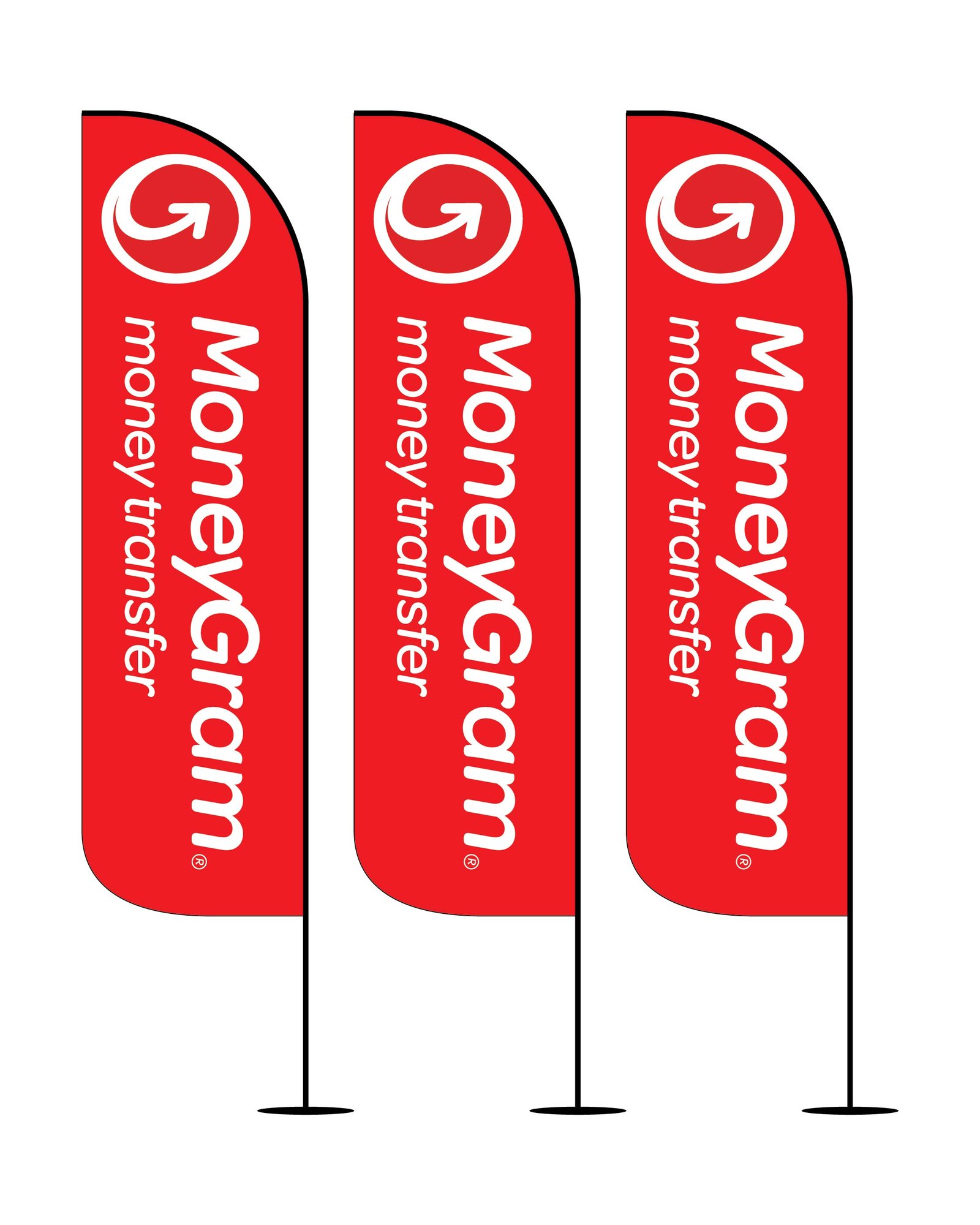12FT MoneyGram Feather Flags Pack of 3