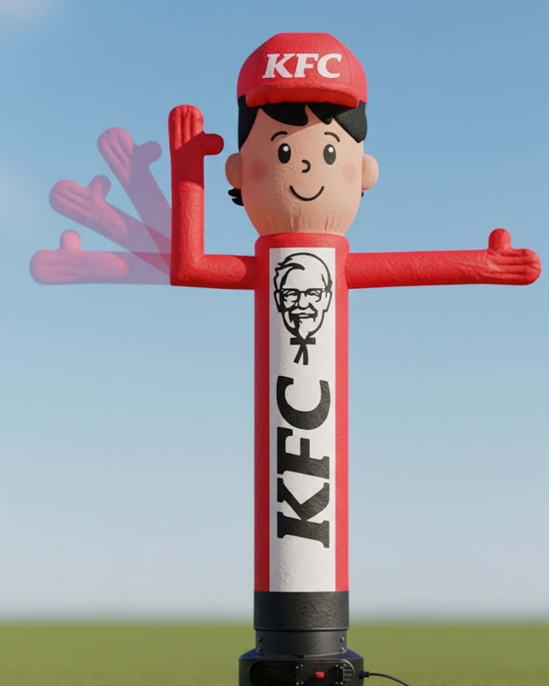 10Ft KFC Inflatbale Waving Man