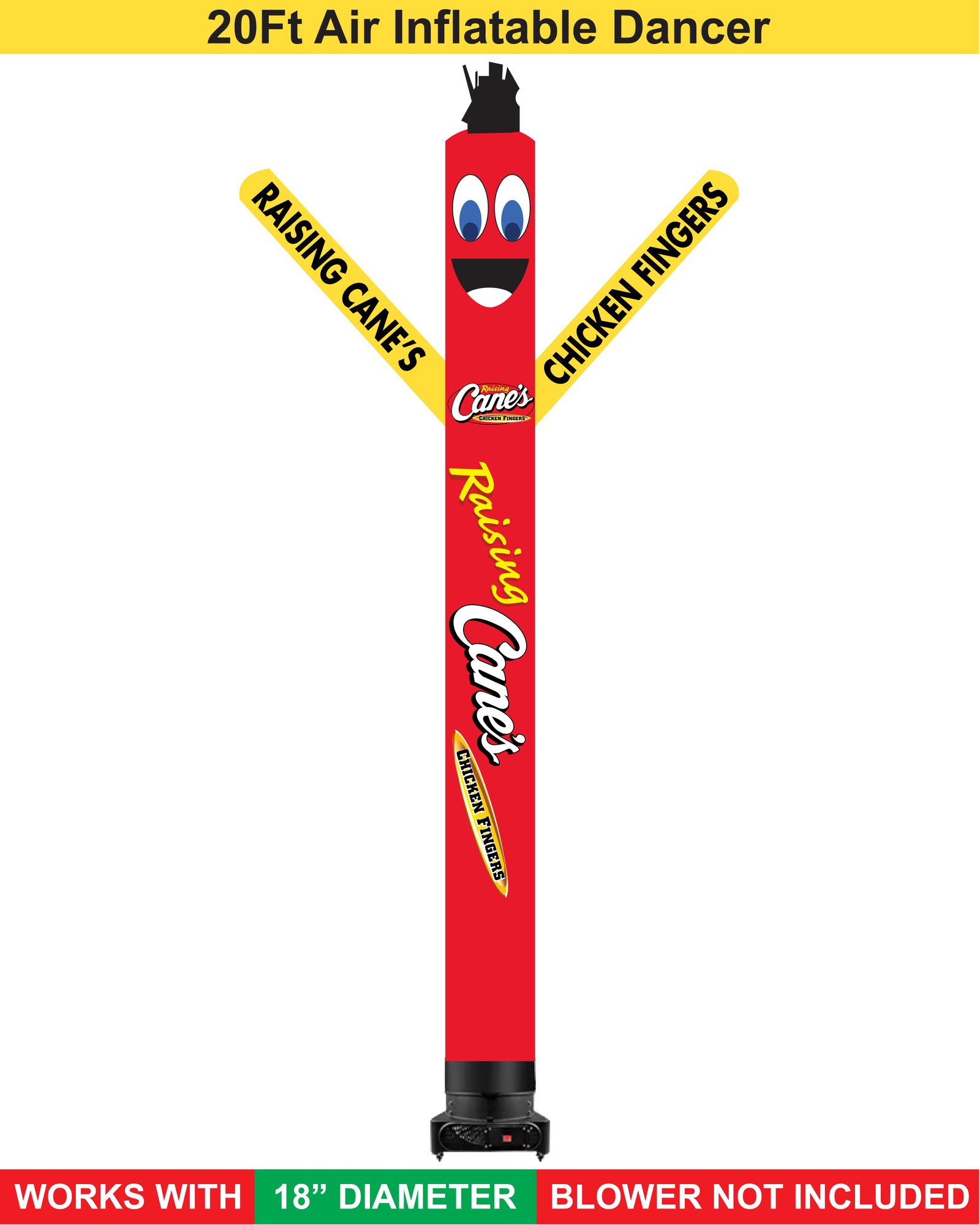 20FT Raising Cane’s Air Dancer