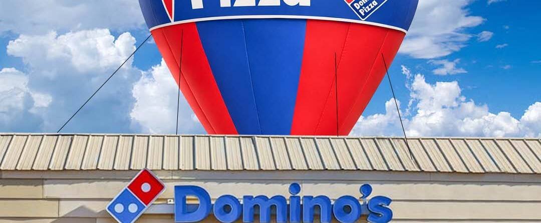 22ft Domino’s Pizza rooftop balloon