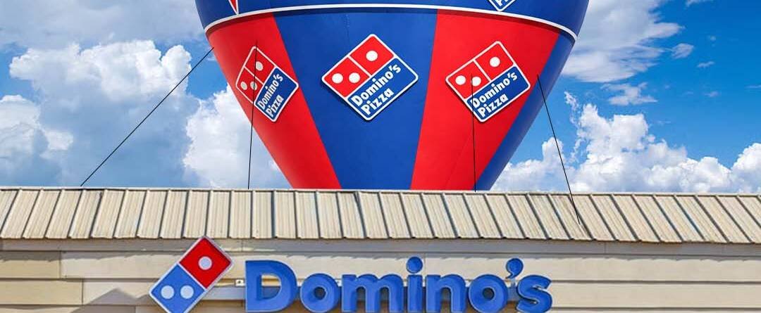 22ft Domino’s Pizza rooftop inflatable balloon