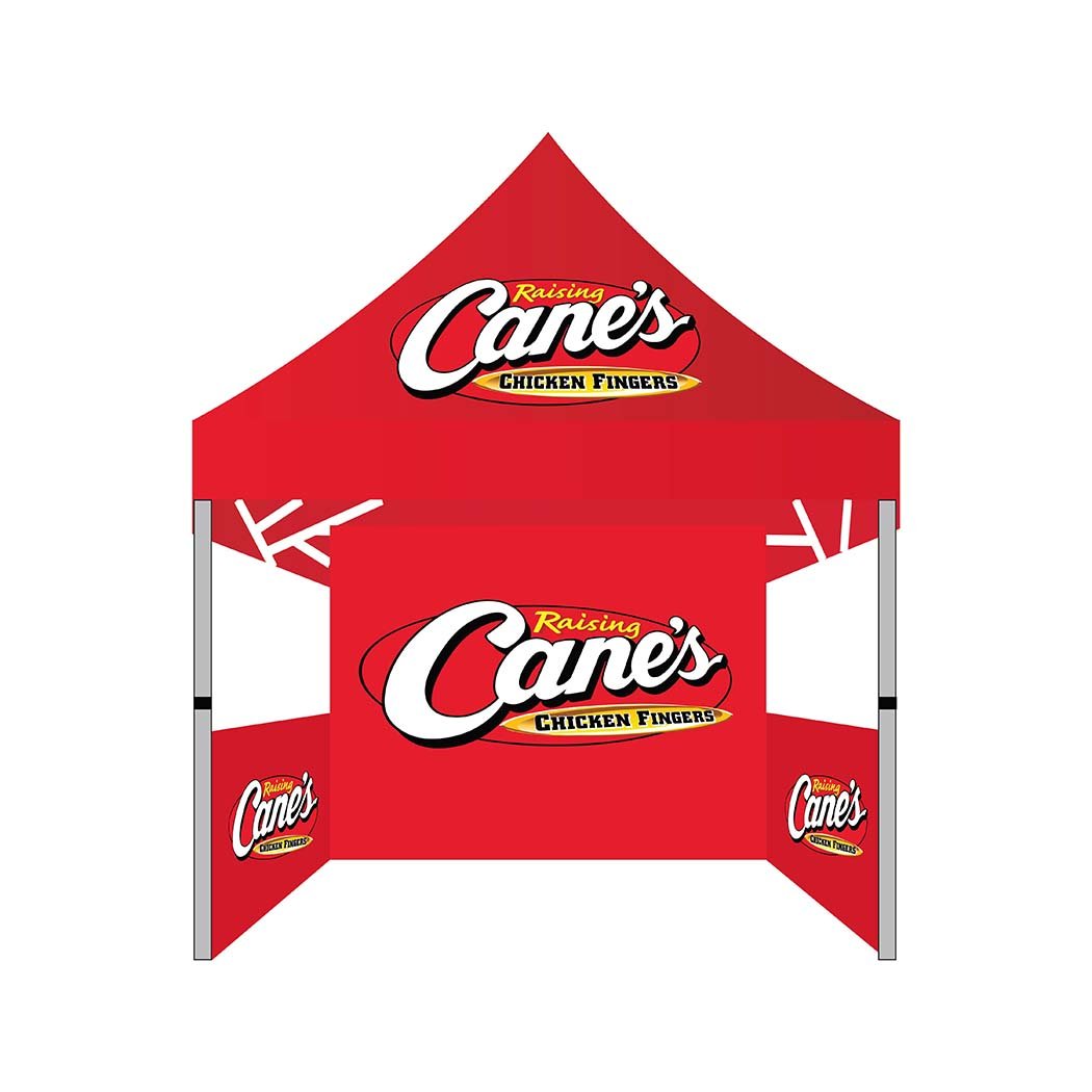 5x5 Raising Cane’s branded canopy tent