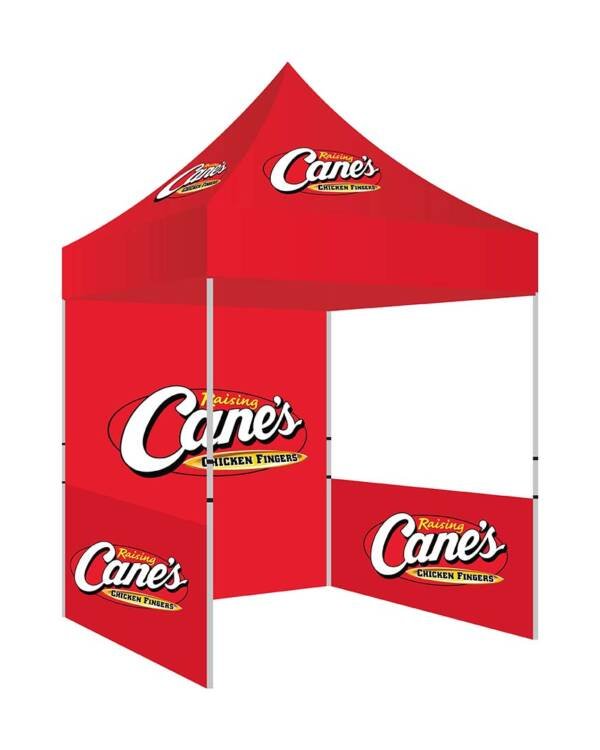 5x5 Raising Cane’s branded canopy tent
