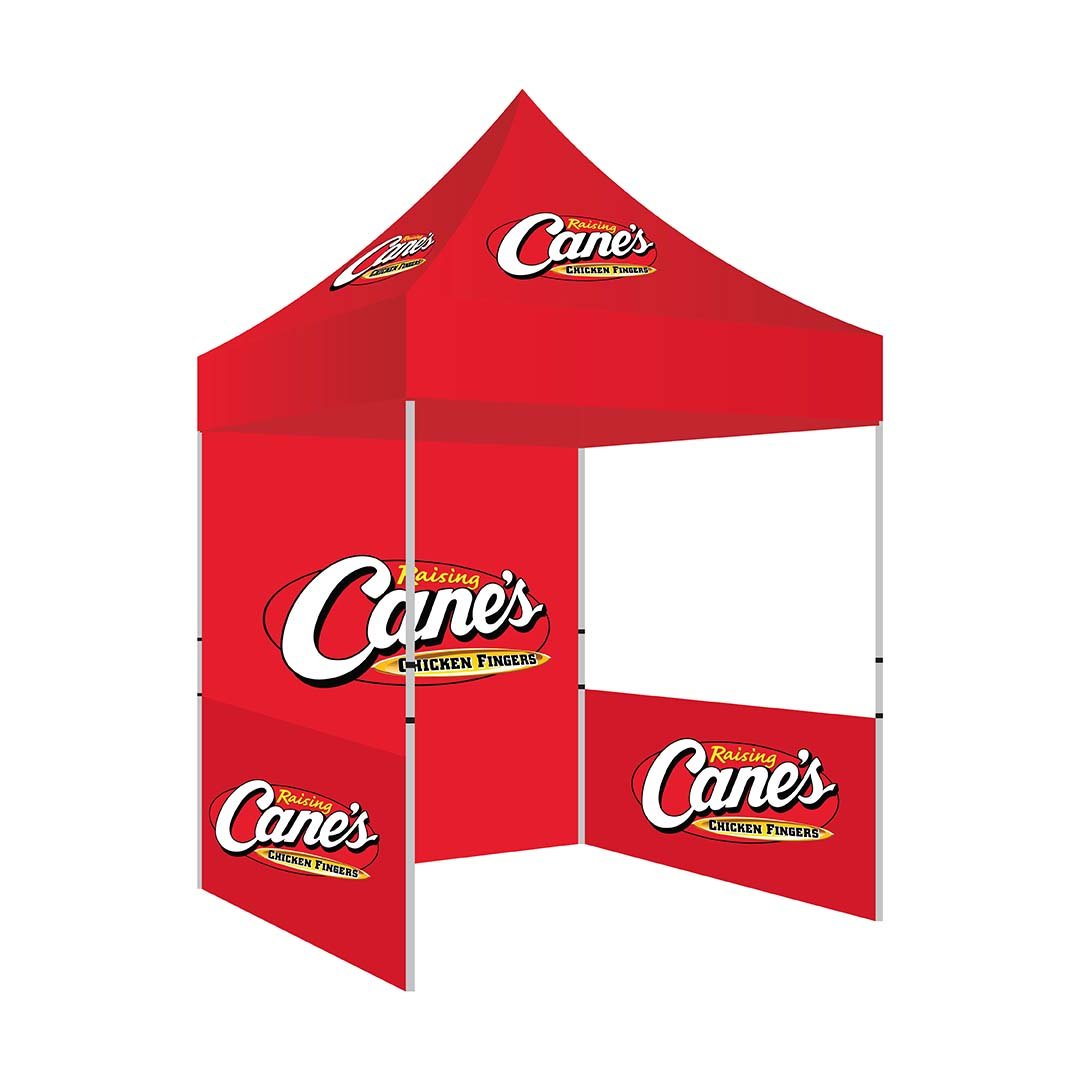 5x5 Raising Cane’s branded canopy tent