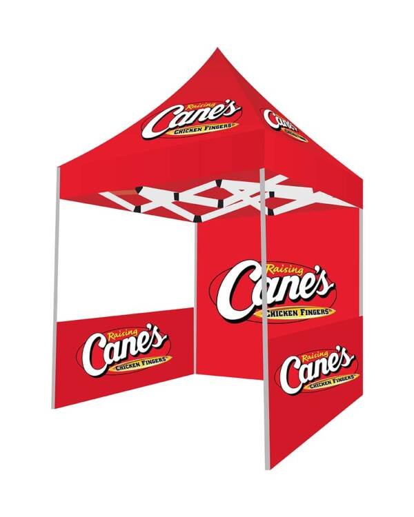 5x5 Raising Cane’s branded canopy tent
