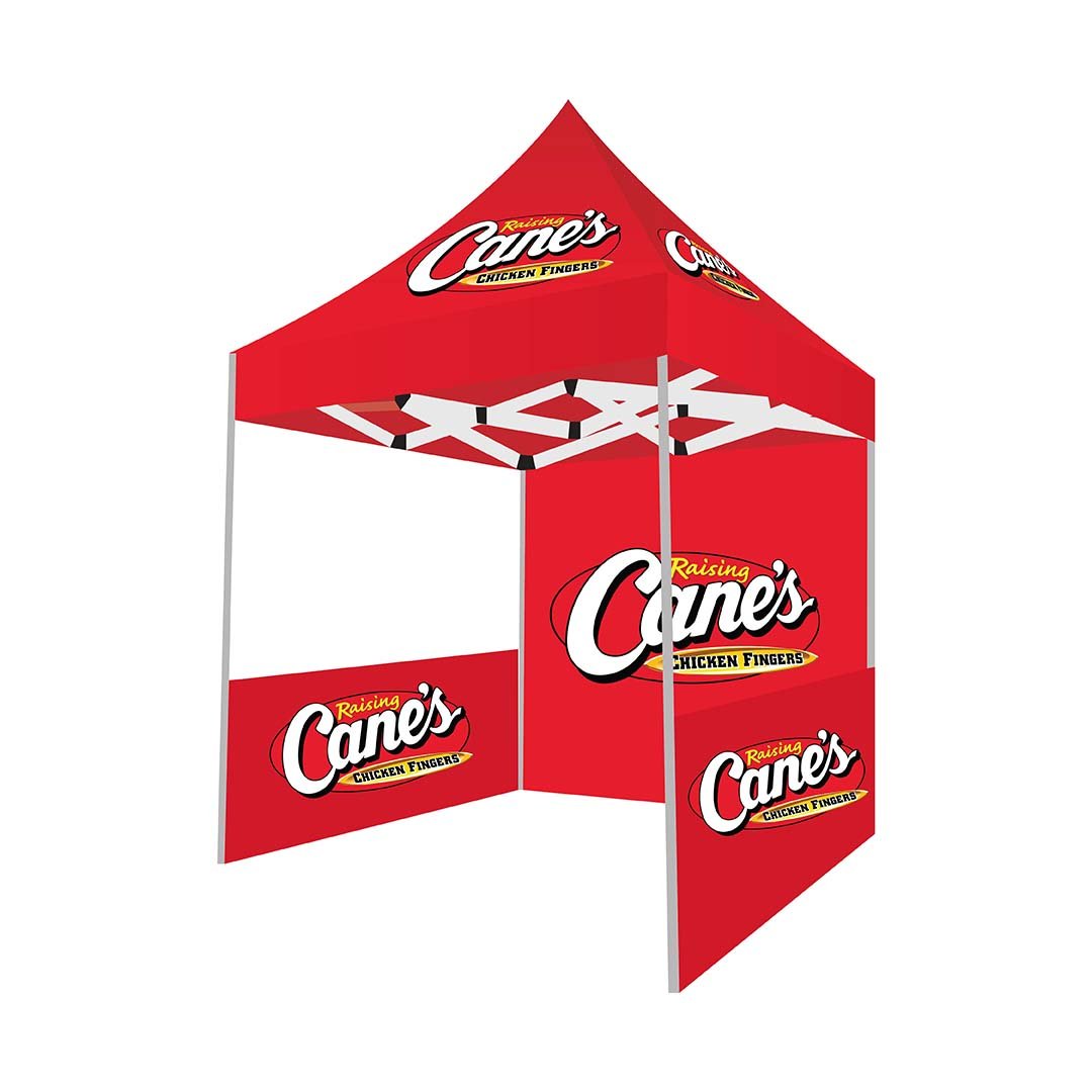 5x5 Raising Cane’s branded canopy tent
