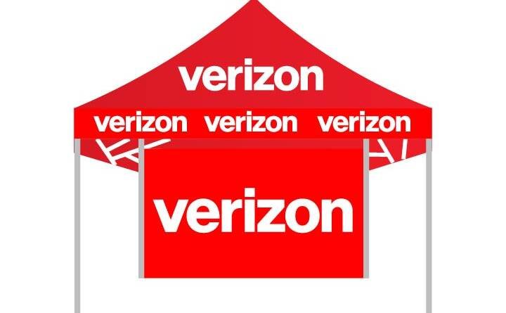 10Ft X 10Ft Verizon Canopy Tent Without Side Walls