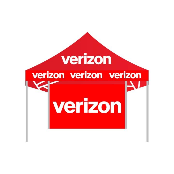 10Ft X 10Ft Verizon Canopy Tent Without Side Walls