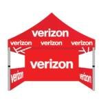 10x10 Verizon advertising tent with walls