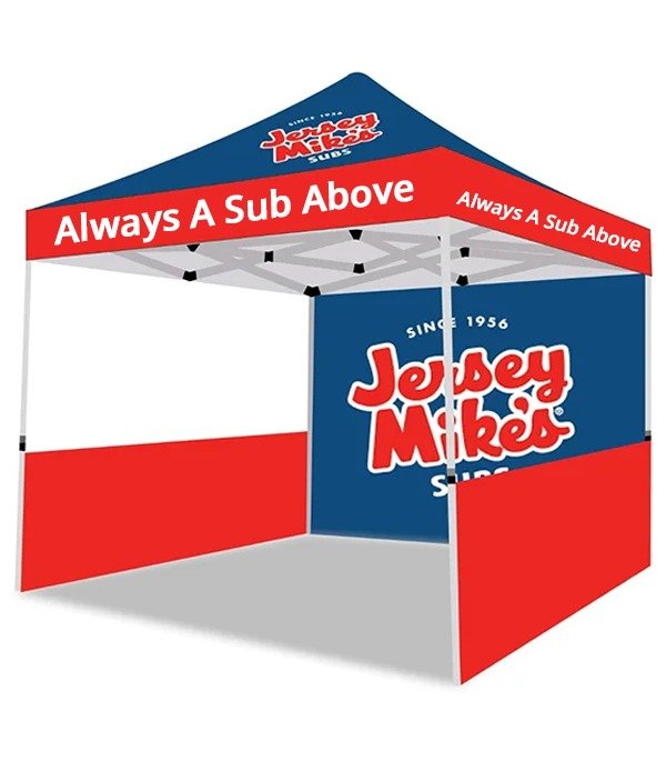 10x10 Jersey Mike’s canopy tent