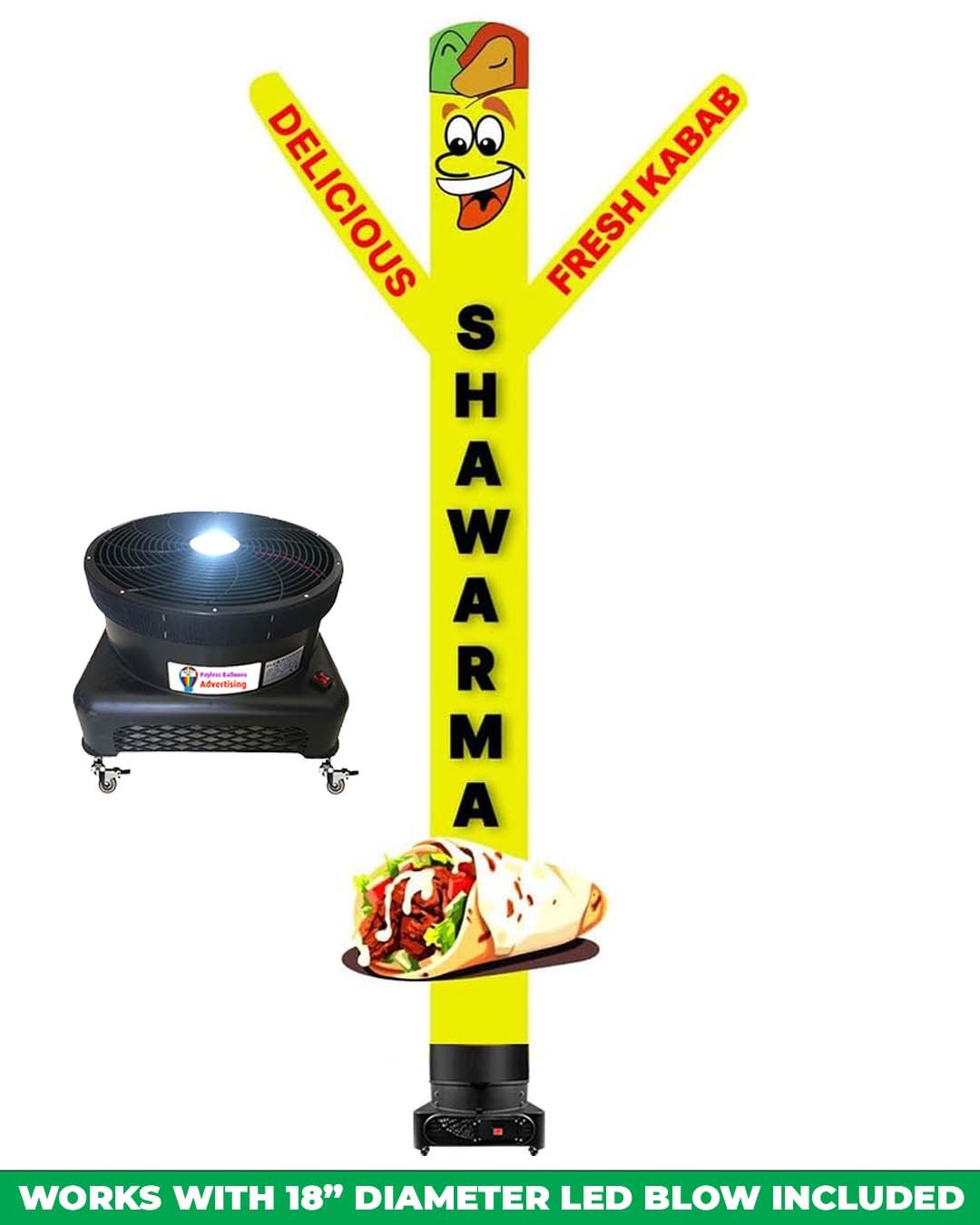 20FT Shawarma Air Dancer with LED Blower