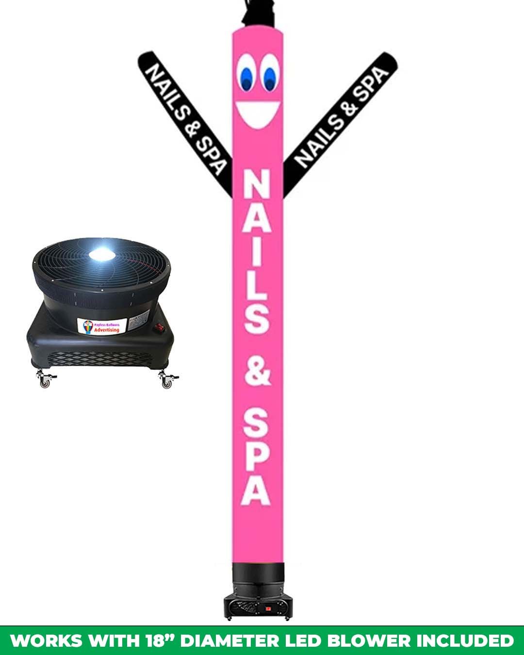 20ftN Nails Spa Air Dancer with LED Blower 20FT Nails & Spa Air Dancer with LED Blower