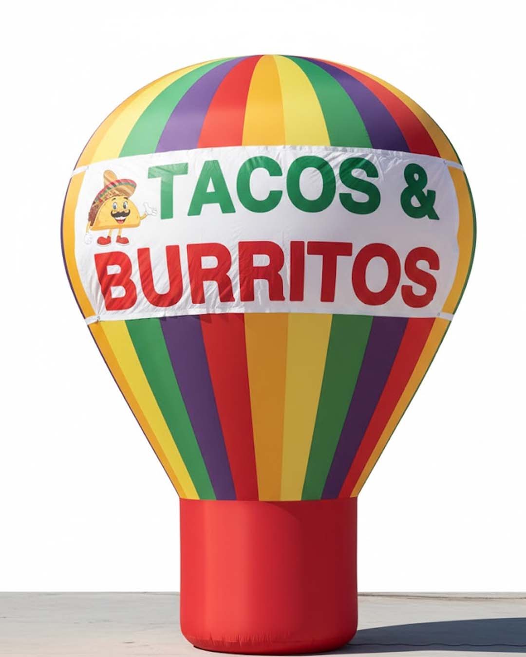 22ft Tacos & Burritos rooftop advertising balloon