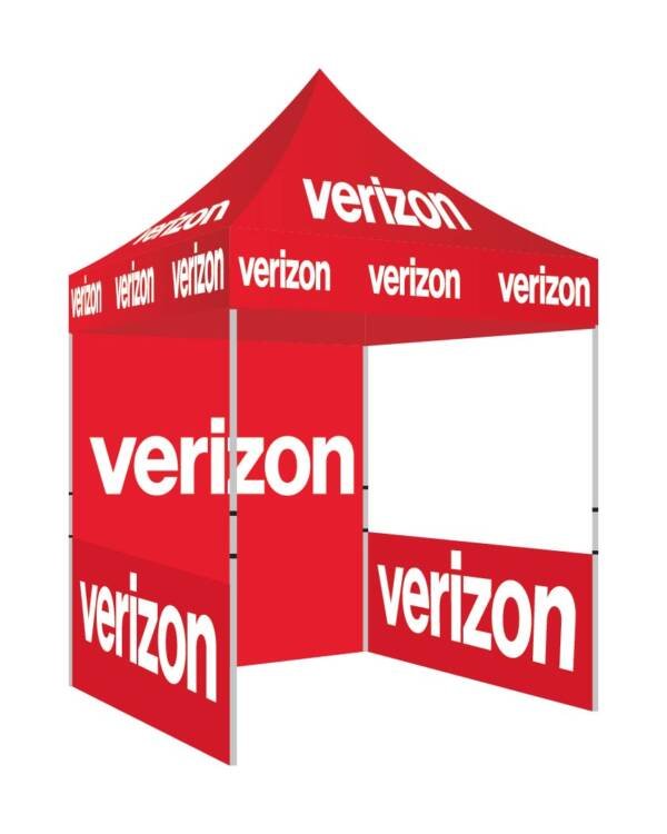 5x5 Verizon pop up advertising tent