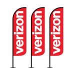 12FT Verizon feather flags pack of 3