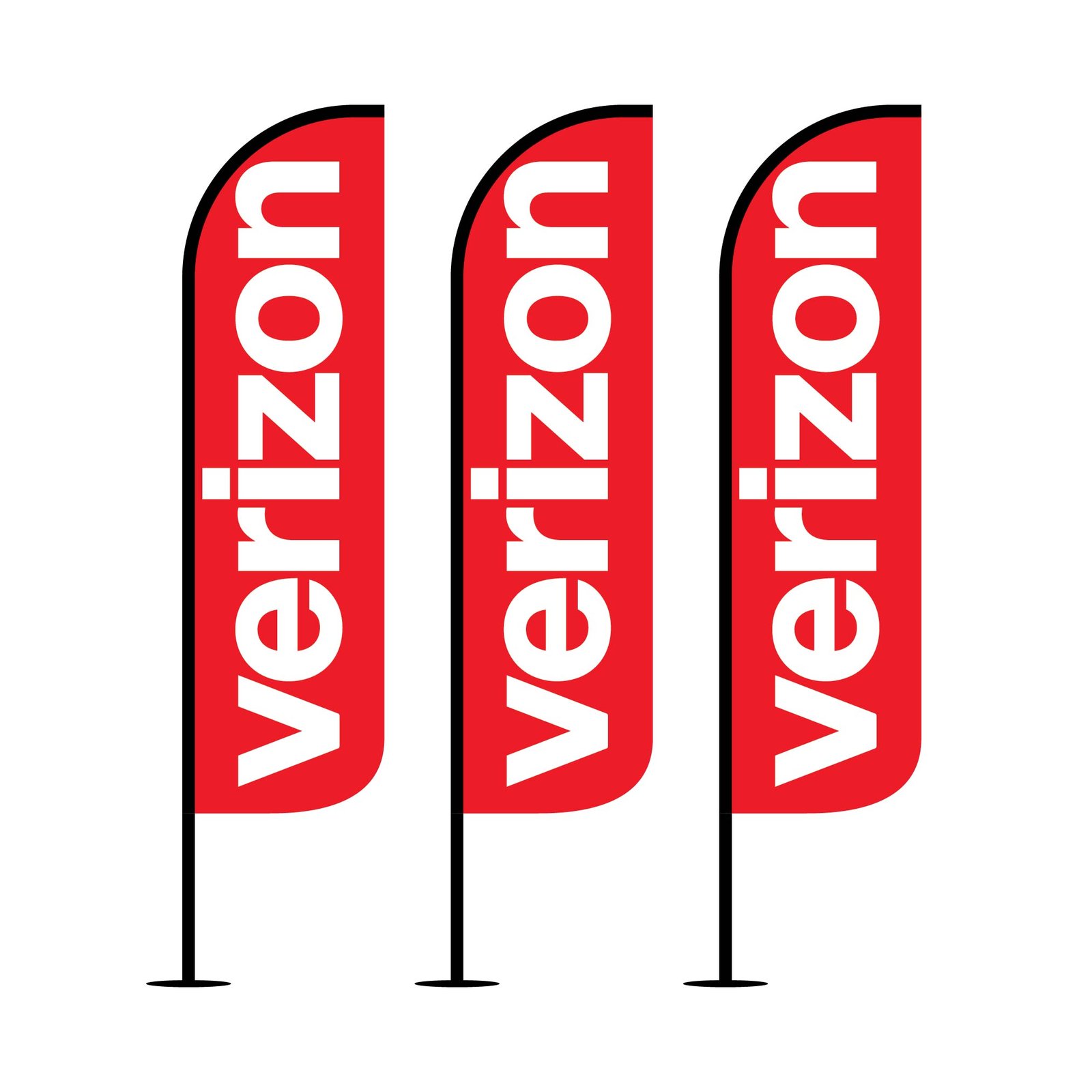 12FT Verizon feather flags pack of 3