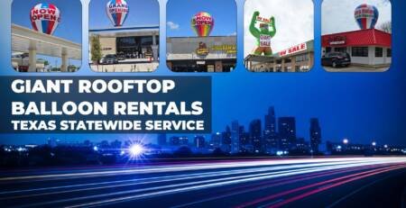 Giant Advertising Rooftop Balloons Rental Services in Texas