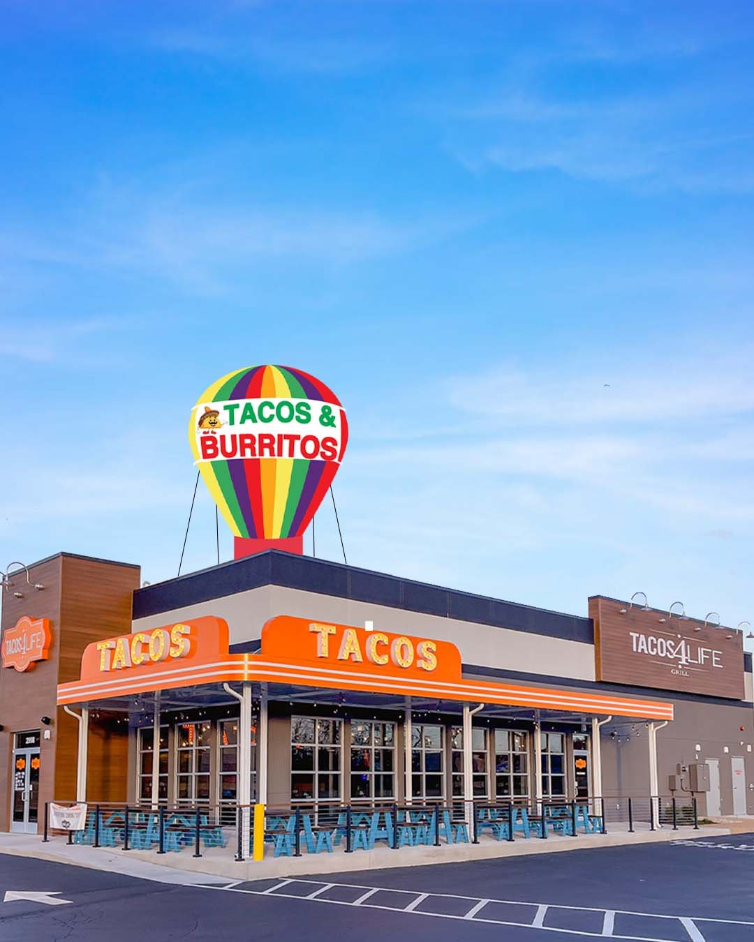 22ft Tacos & Burritos rooftop advertising balloon