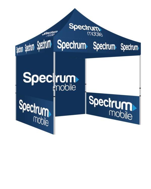 10Ft × 10Ft Spectrum Mobile Pop Up Advertising Canopy Tent – Full Branding with Back Wall + Side Panels (Complete Activation Booth) - Image 3