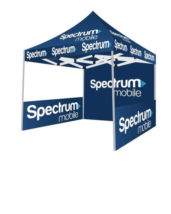 10Ft × 10Ft Spectrum Mobile Pop Up Advertising Canopy Tent – Full Branding with Back Wall + Side Panels (Complete Activation Booth) - Image 2
