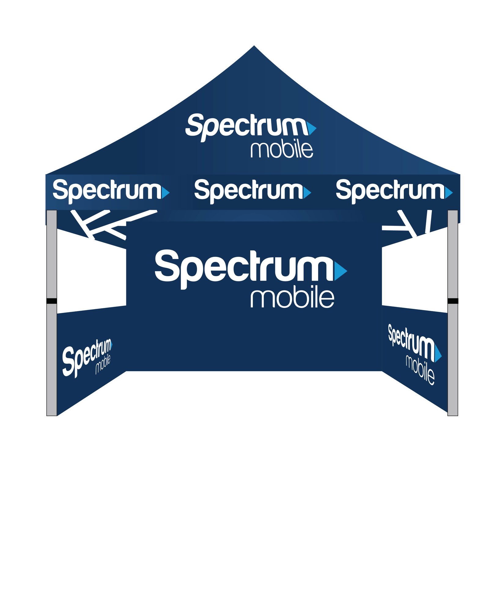 10x10 Spectrum Mobile advertising canopy tent